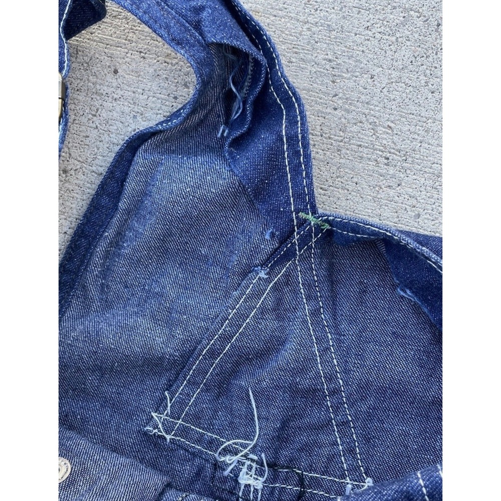 Vtg Big Smith Sanforized USA Made 1950s Denim Unlined Overalls Mens 44 x 30 - Picture 9 of 11